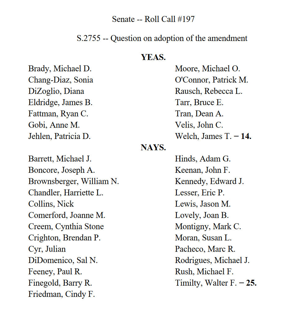 Senate Vote on Streamlining VBM