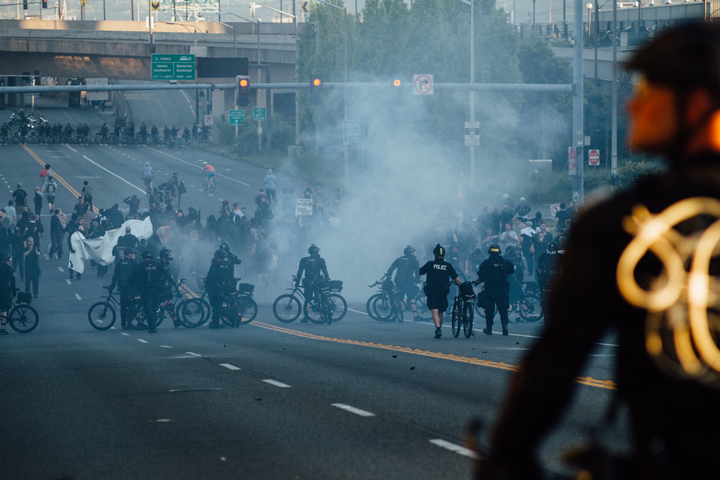 Tear gas used on protestes