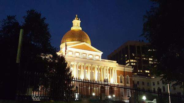 State House at night